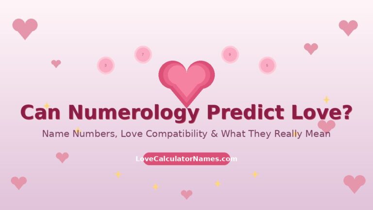 A colorful heart and numerology numbers illustration for the topic can numerology predict love.